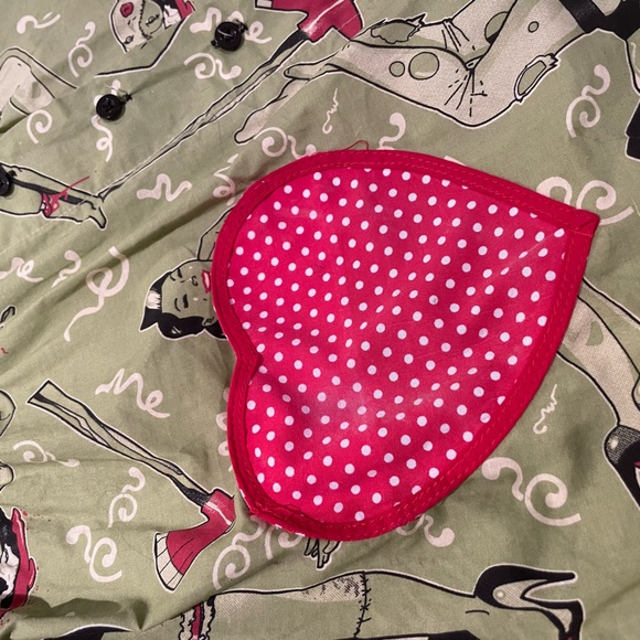 🪦Rare💚 Too Fast Cirque Couture 🪓 Zombie Girl Cotton Dress - Picture 5 of 11